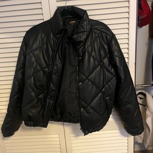 Ci sono puffer leather jacket